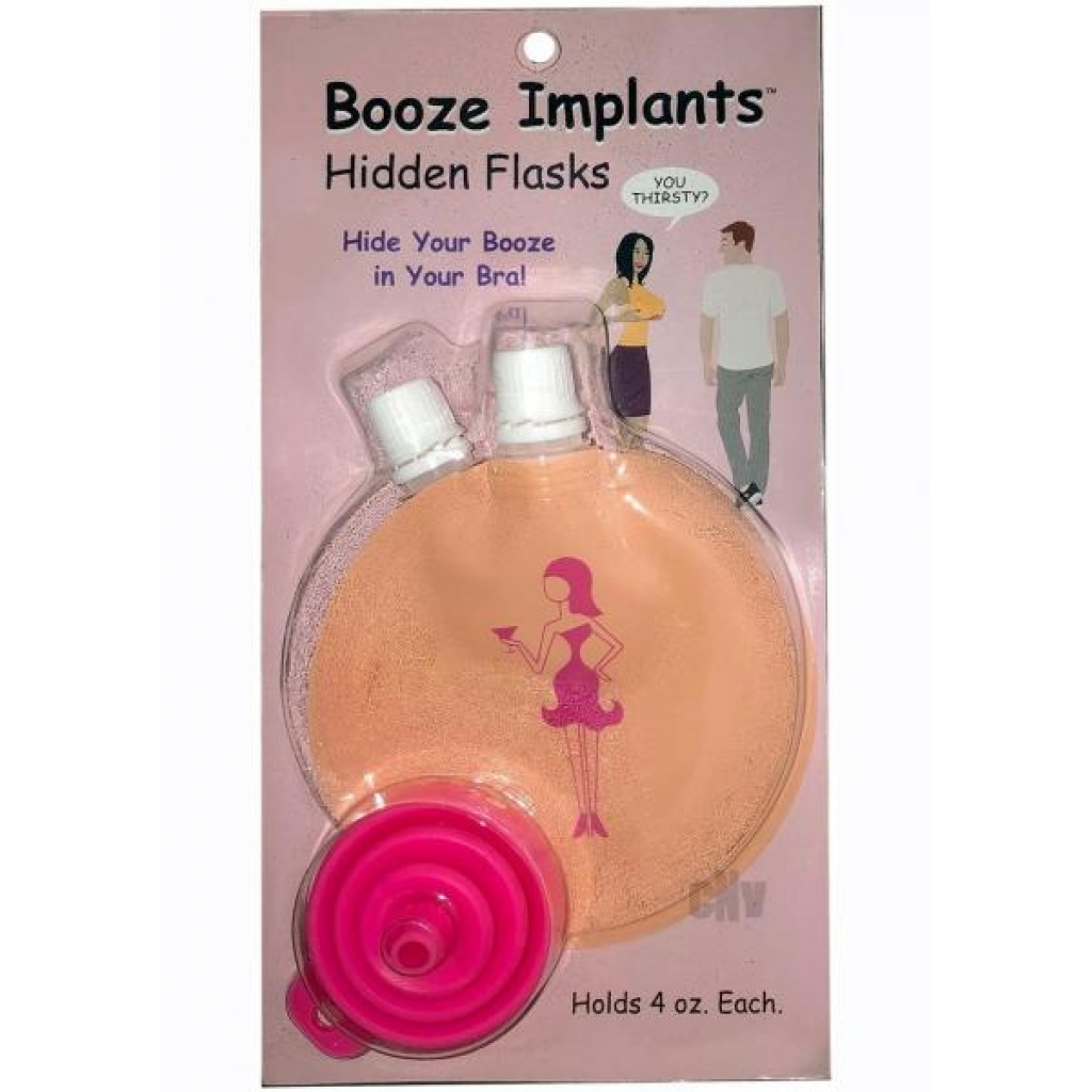 Booze Implants Fun Flask - Discreet Breast Design