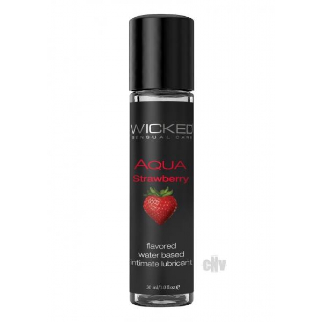 Wicked Aqua Strawberry Lube 1oz - Lubricants