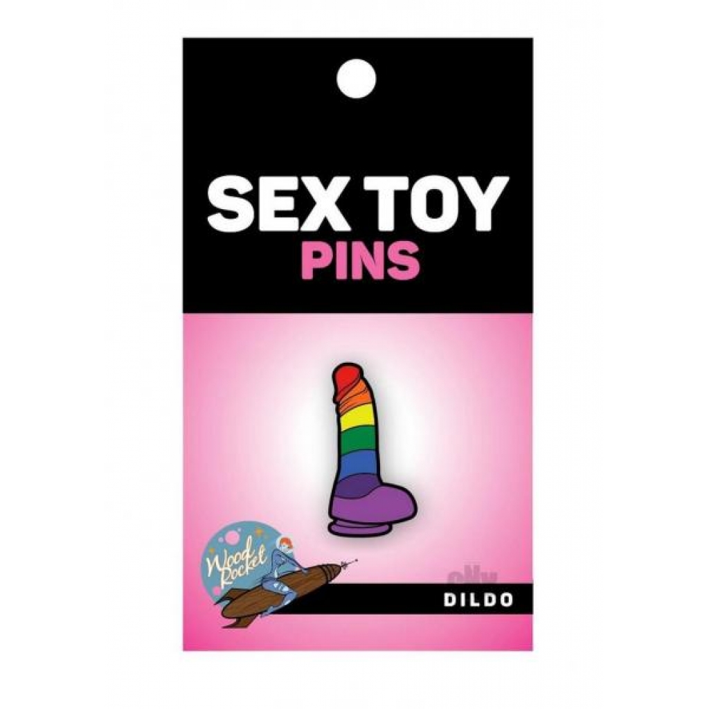 Dildo Rainbow Enamel Pin - Gag & Joke Gifts