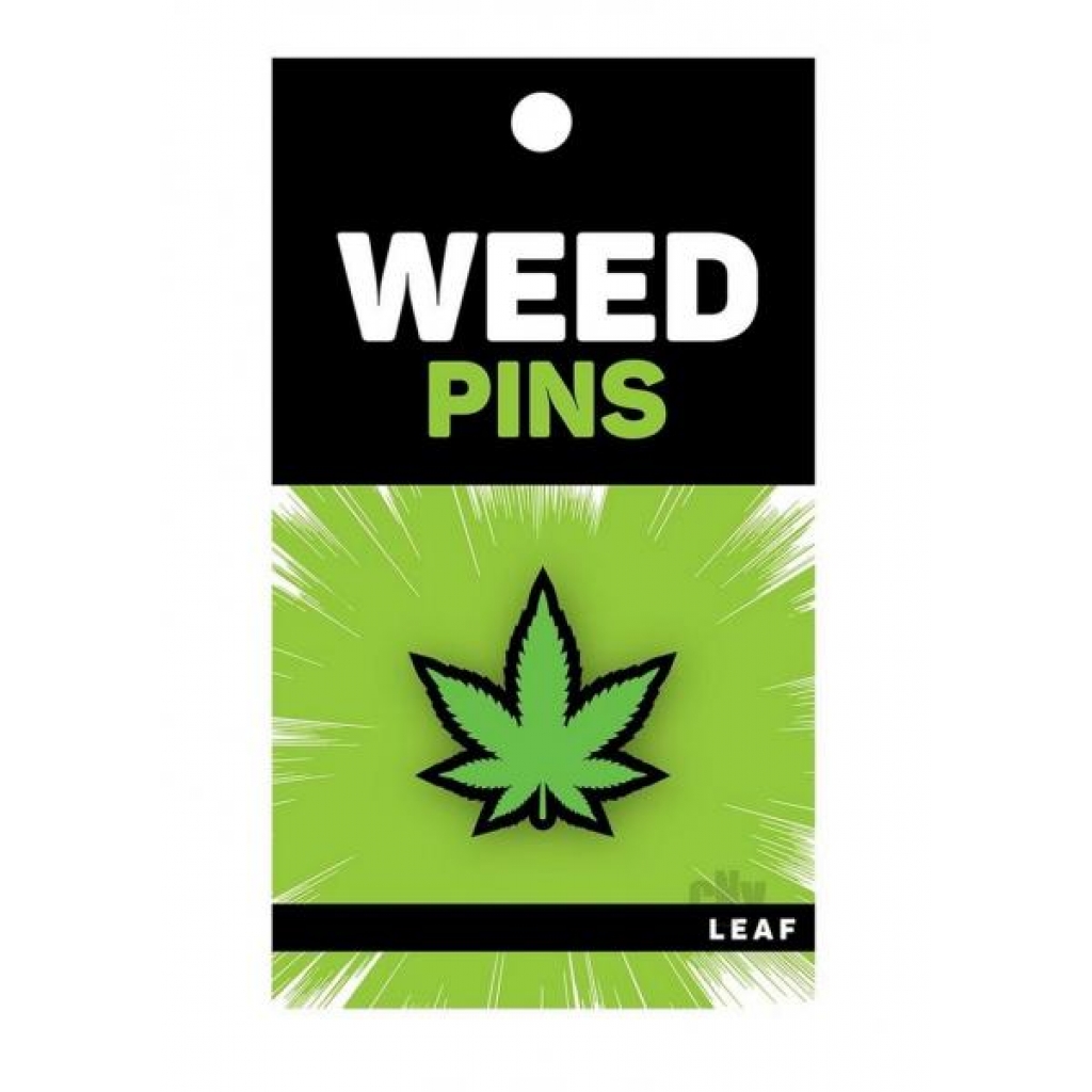 Marijuana Leaf Green Enamel Pin - Gag & Joke Gifts