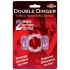 Humm Dinger Double Dinger Cock Ring Purple - Couples Vibrating Penis Rings