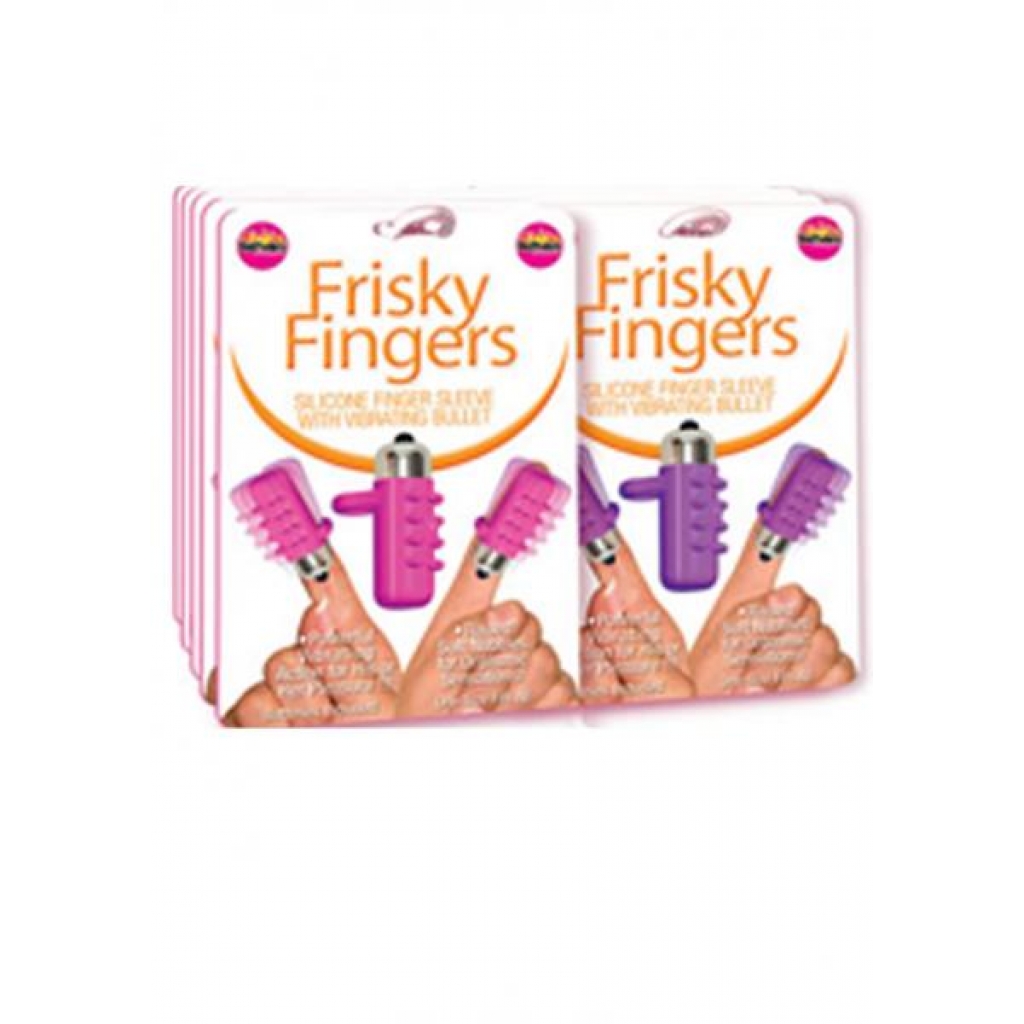 Frisky Fingers Silicone Finger Sleeve With Vibrating Bullet Magenta - Finger Vibrators