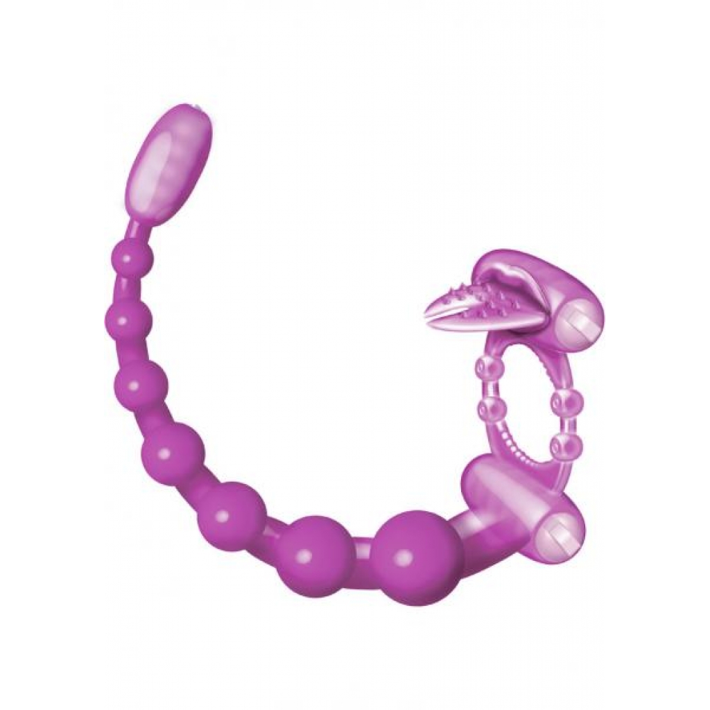 Super Xtreme Vibrating Scorpion Silicone Cockring Waterproof Purple - Couples Vibrating Penis Rings