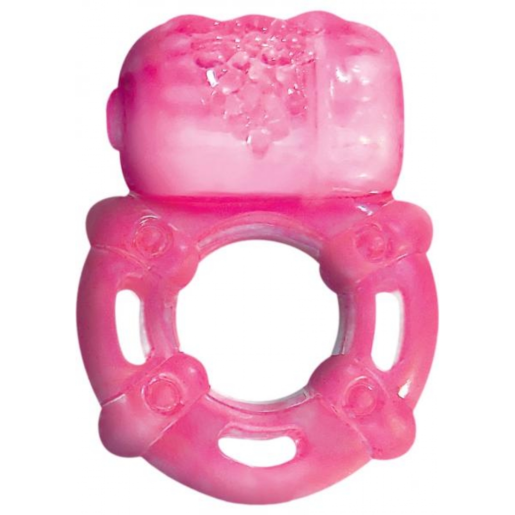 Super Stud Orgasmic Vibrating Silicone Cock Ring Waterproof Magenta - Couples Vibrating Penis Rings