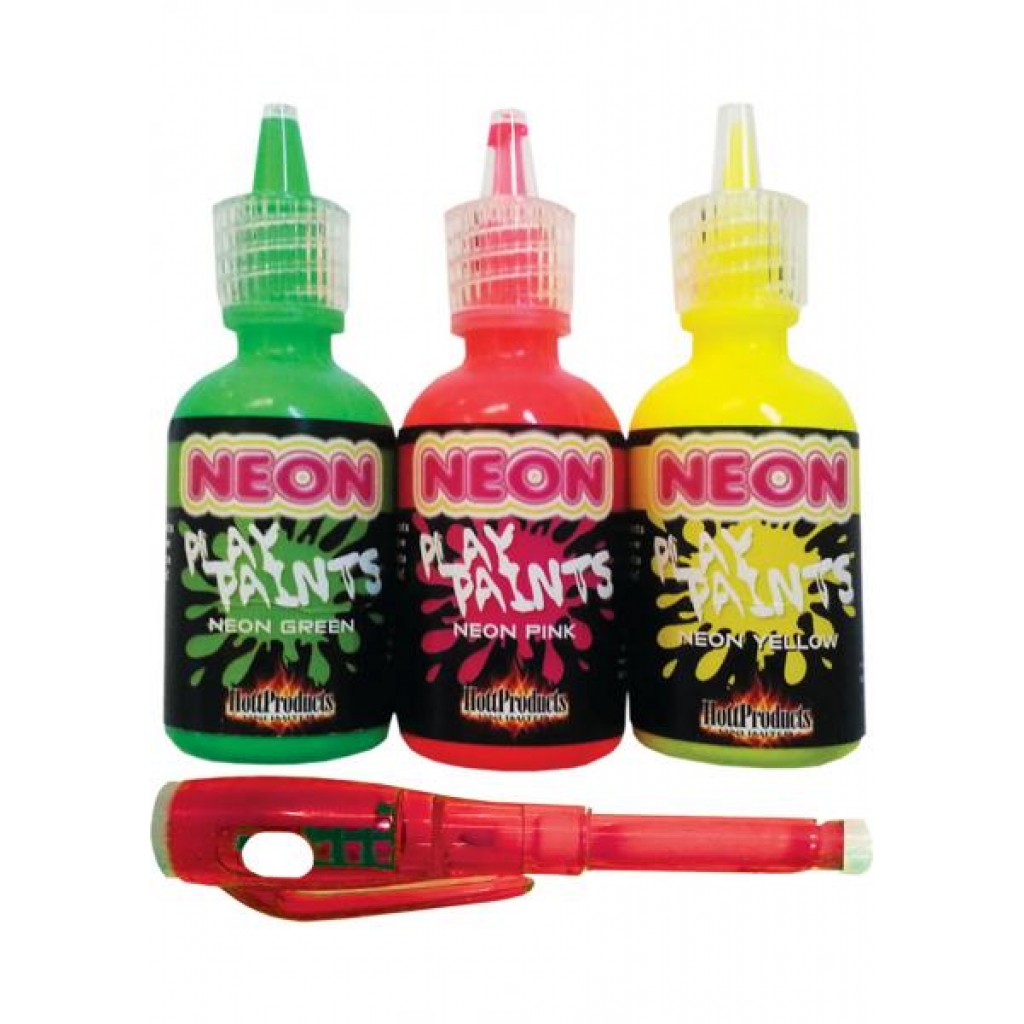 Neon Play Paints Assorted Colors 3 Each Per Pack - Party Wear