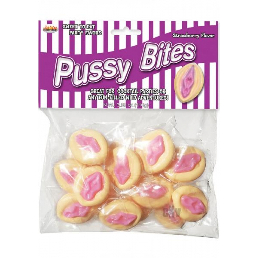 Pussy Bites Strawberry - Adult Candy and Erotic Foods