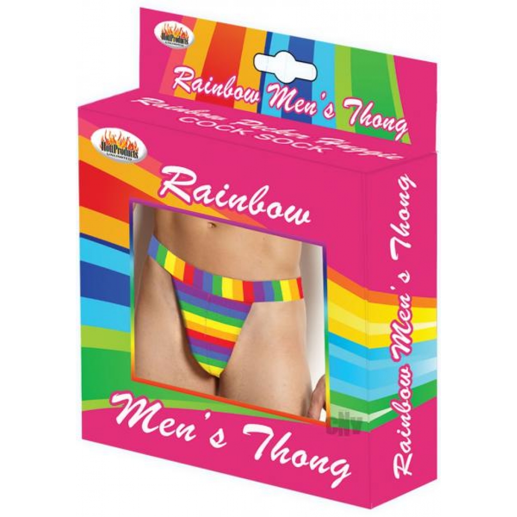 Rainbow Men's Thong One Size - Mens Underwear