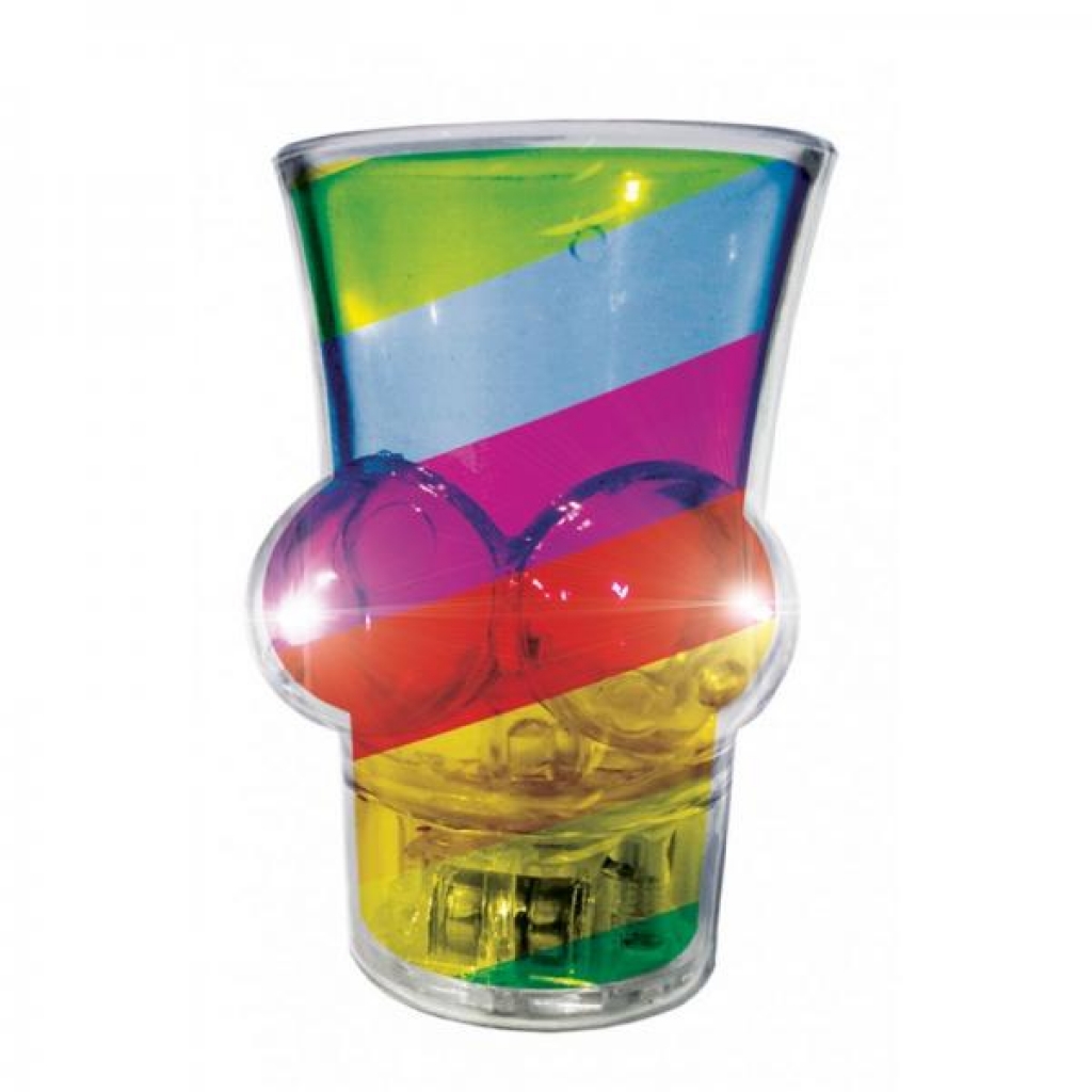 Light Up Rainbow Boobie Shot Glass - Serving Ware