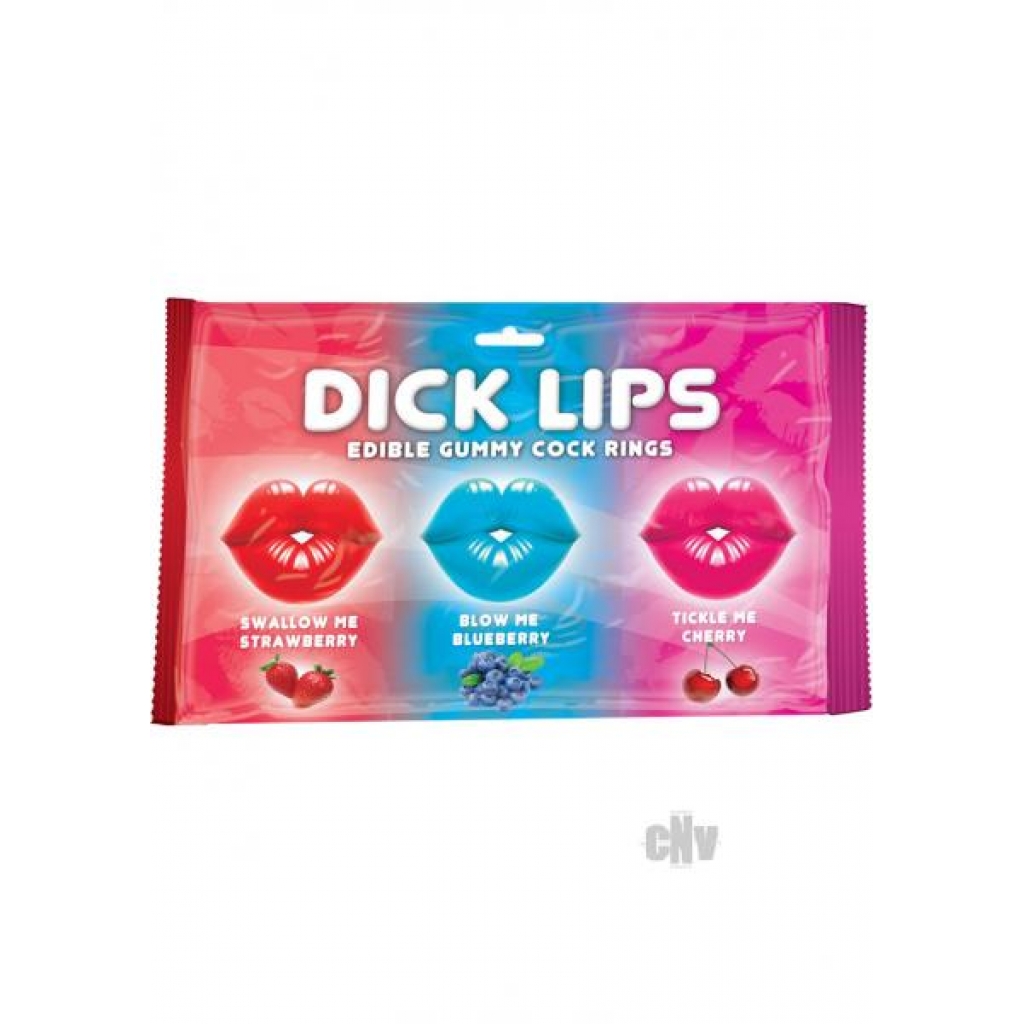 Dick Lips Gummy Cock Rings 3 Pack - Adult Candy and Erotic Foods