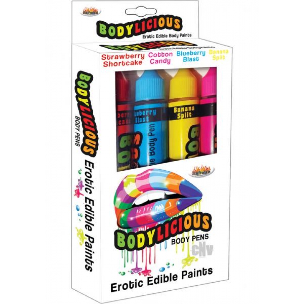 Bodylicious Edible Body Pens 4 Pack - Lickable Body