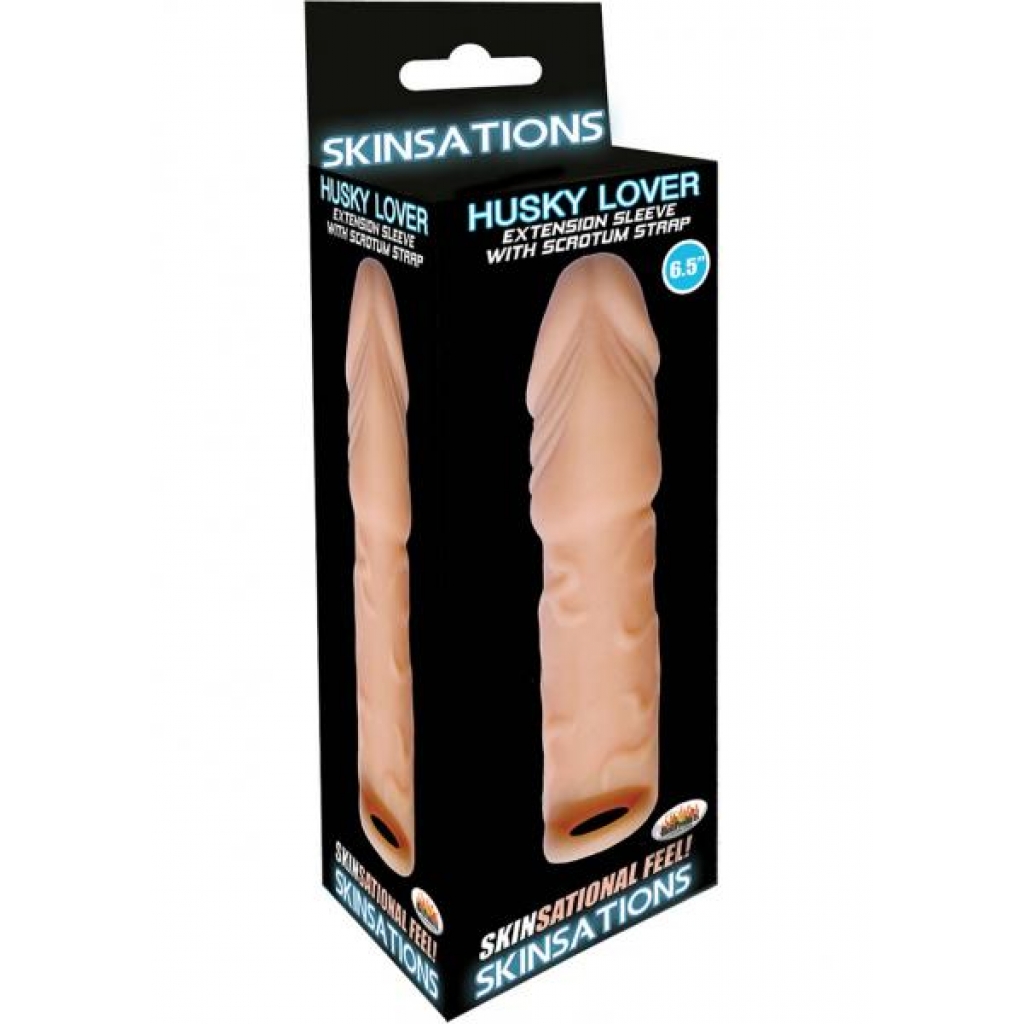 Skinsations Husky Lover Scrotum Strap Sleeve 6.5 inches - Penis Extensions