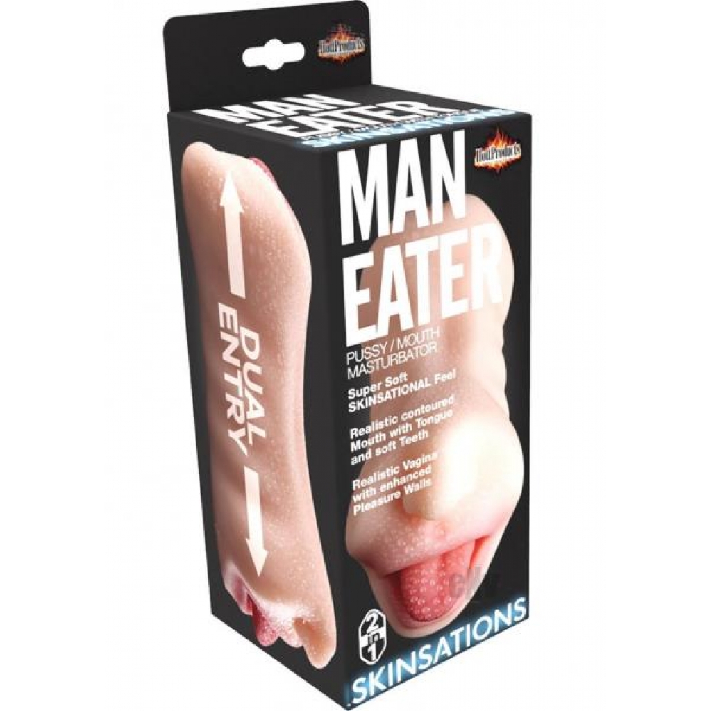 Skinsations Man Eater Pussy/mouth Stroke - Pocket Pussies