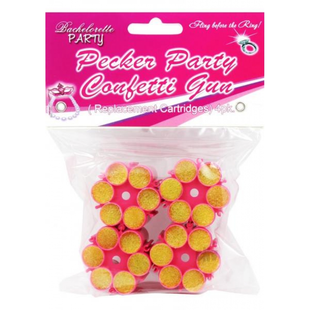 Pecker Party Confetti Gun Refills 4pk - Gag & Joke Gifts