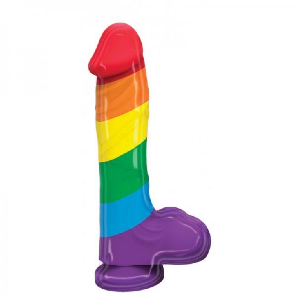 Rainbow Pumped Rainbow Silicone Dildo - Realistic Dildos & Dongs