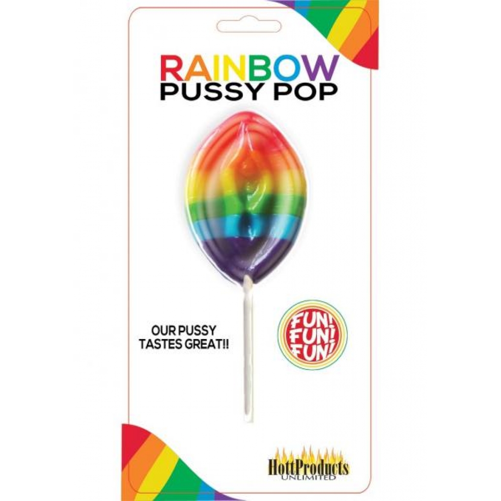 Rainbow Pussy Pops Carded - Adult Candy and Erotic Foods