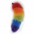 Rainbow Foxy Tail with Stainless Steel Butt Plug - Anal Plugs