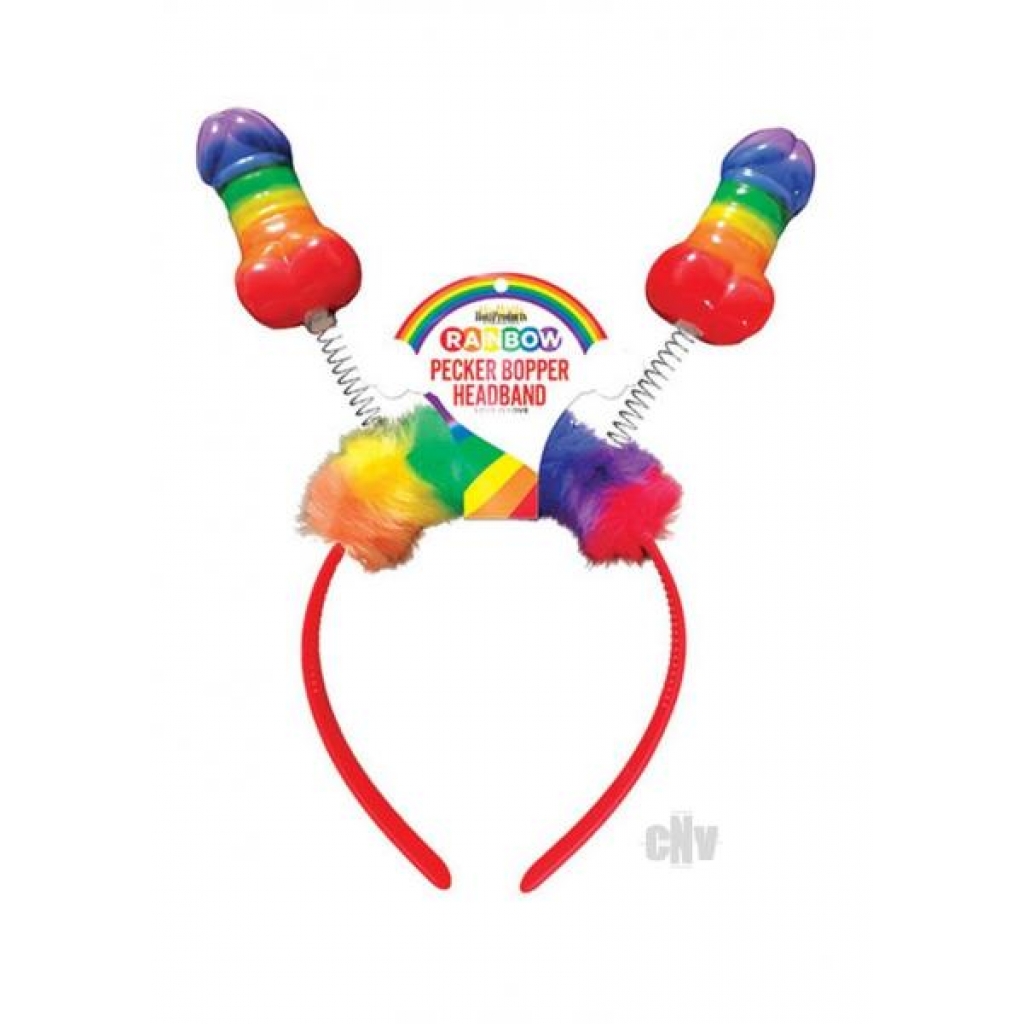 Rainbow Pecker Bopper Head Band O/S - Party Wear