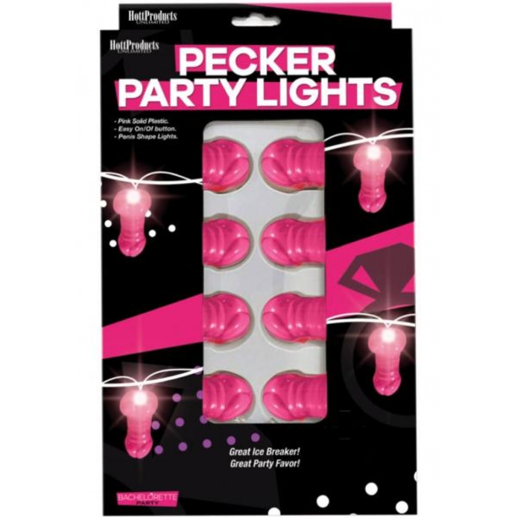 Light Up Pink Pecker String Party Lights - Serving Ware