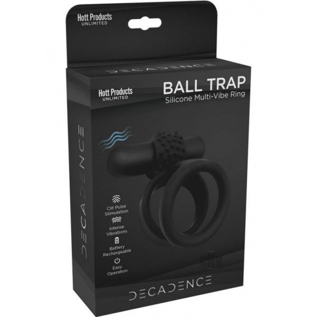 Decadence Ball Trap - Couples Vibrating Penis Rings