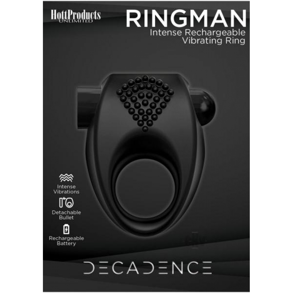 Decadence Ring Man Black - Couples Vibrating Penis Rings