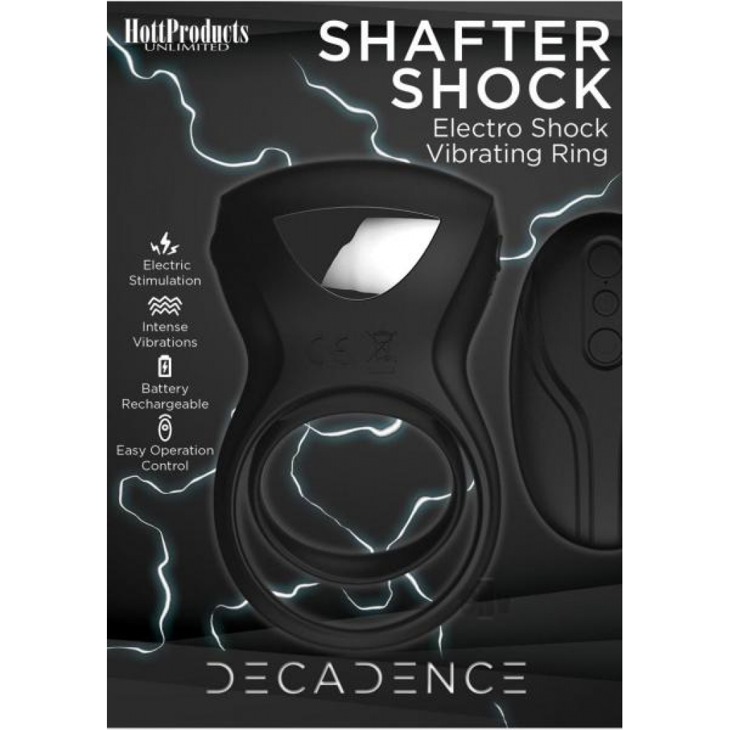 Decadence Shafter Shock Black - Couples Penis Rings