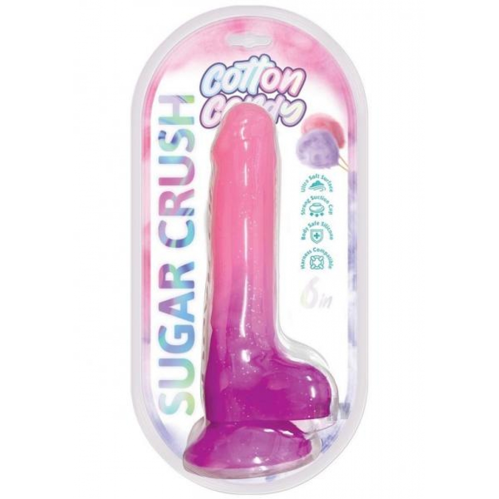 Cotton Candy Suger Crush 6 Pnk/prp - Realistic Dildos & Dongs