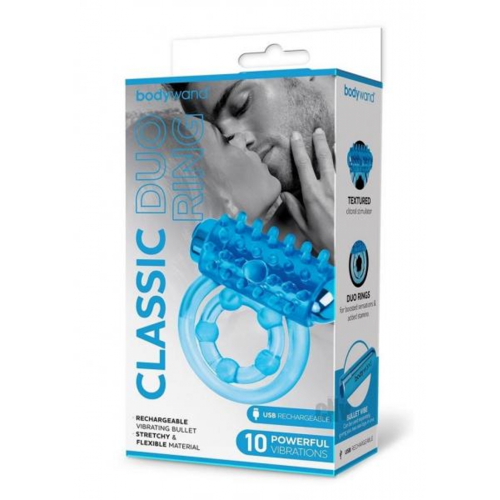 Bodywand Recharge Classic Duo Blue - Couples Penis Rings