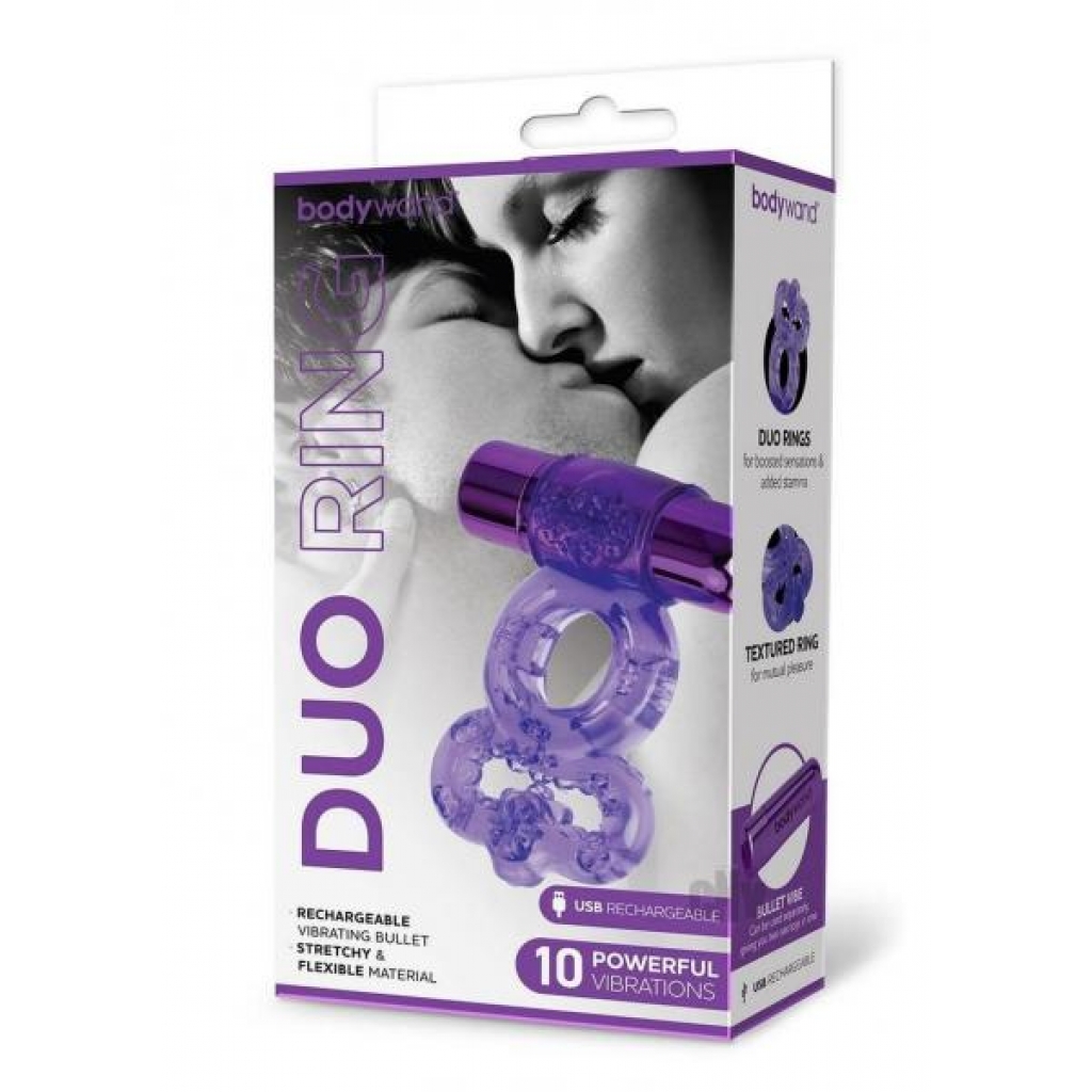 Bodywand Recharge Duo Purple - Couples Penis Rings