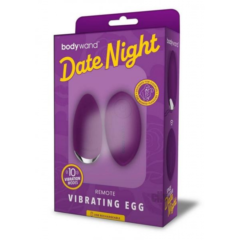 Bodywand Date Night Remote Egg Purple - Discreet