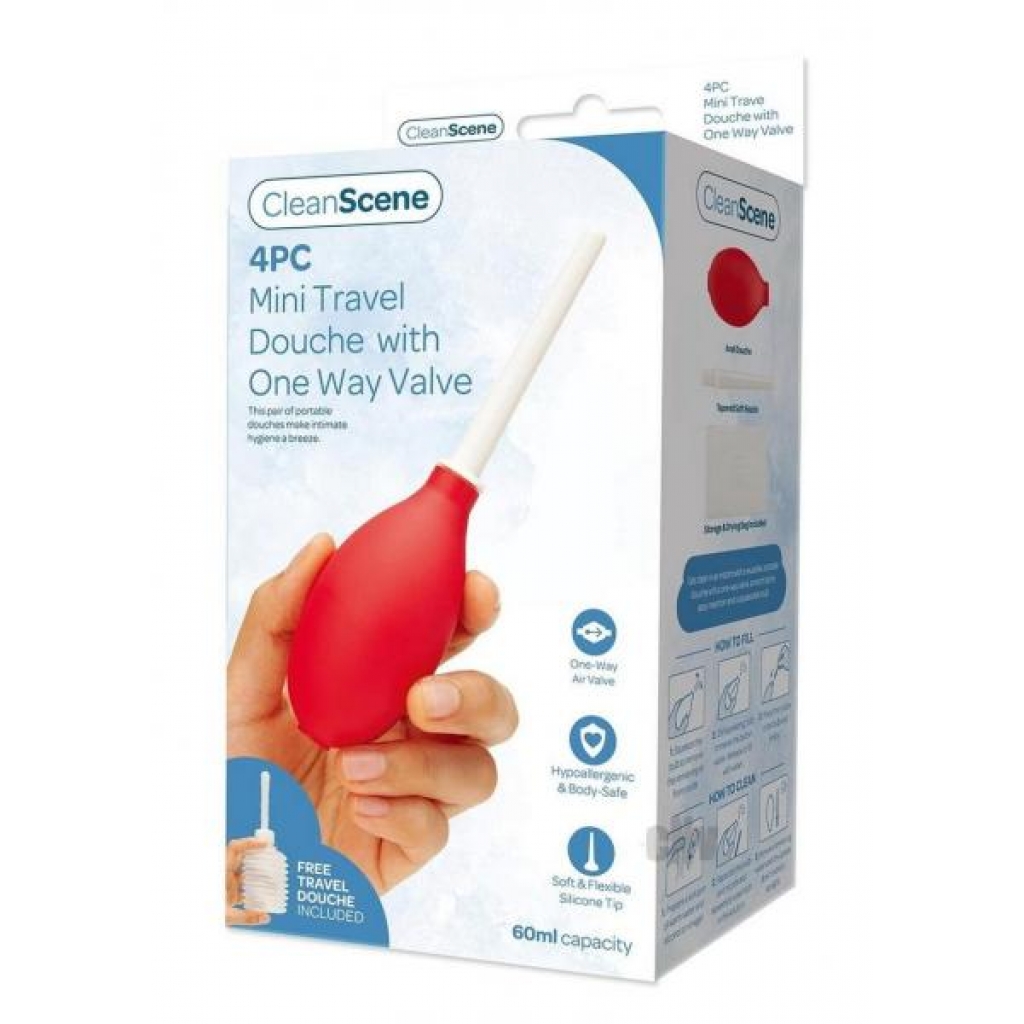 Cleanscene Mini Travel Douche Set 4pc - Anal Douches, Enemas & Hygiene