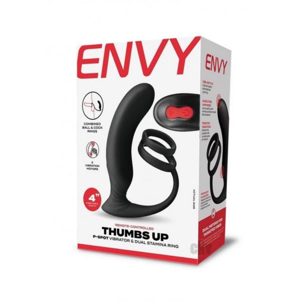 Envy Thumbs Up Black - Prostate Massagers