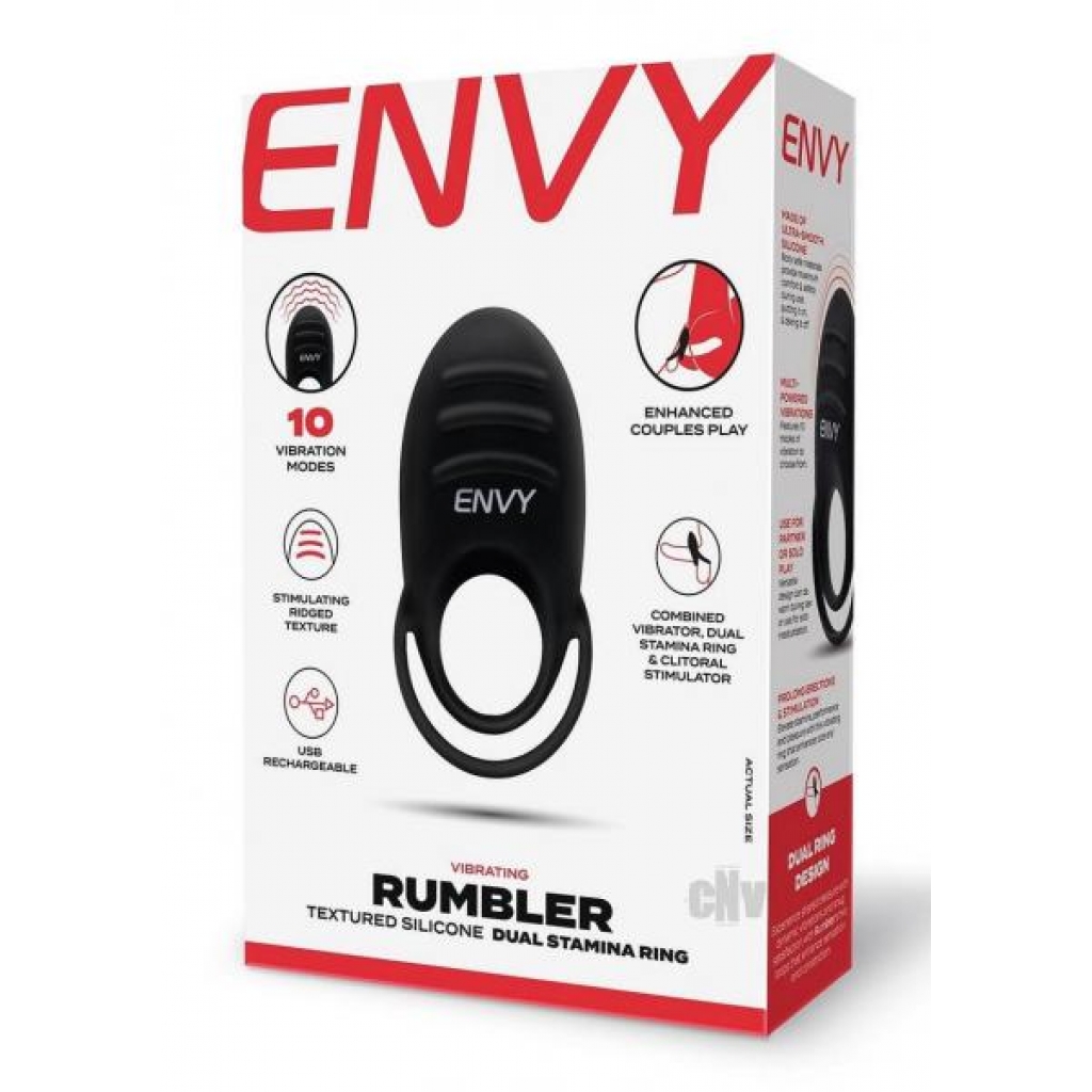 Envy Toys Rumbler Textured Stamina Ring - Couples Penis Rings