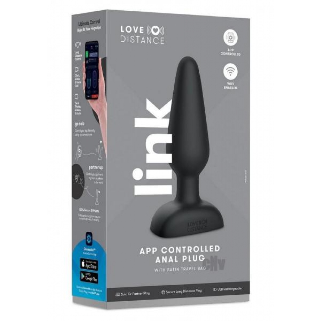 Love Distance Link Plug Black - Anal Plugs