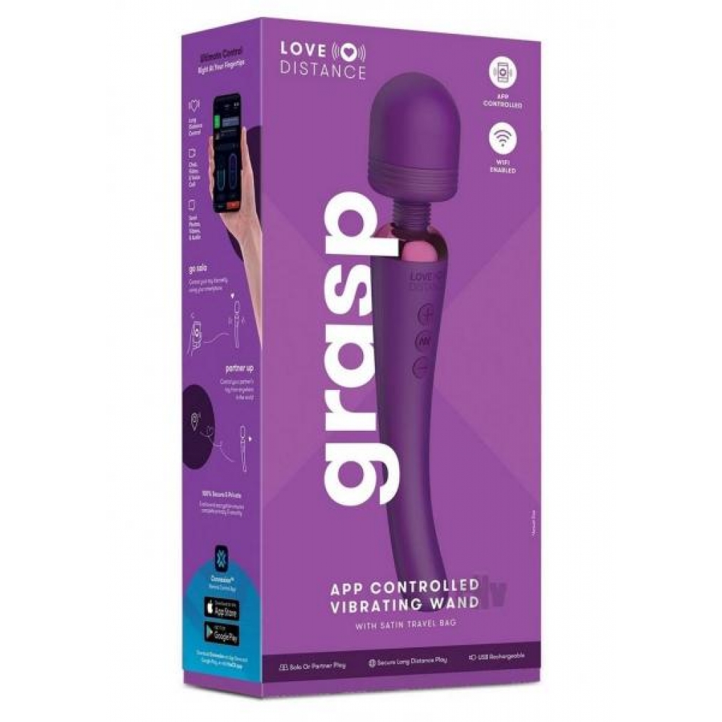 Love Distance Grasp Wand Massager in Purple