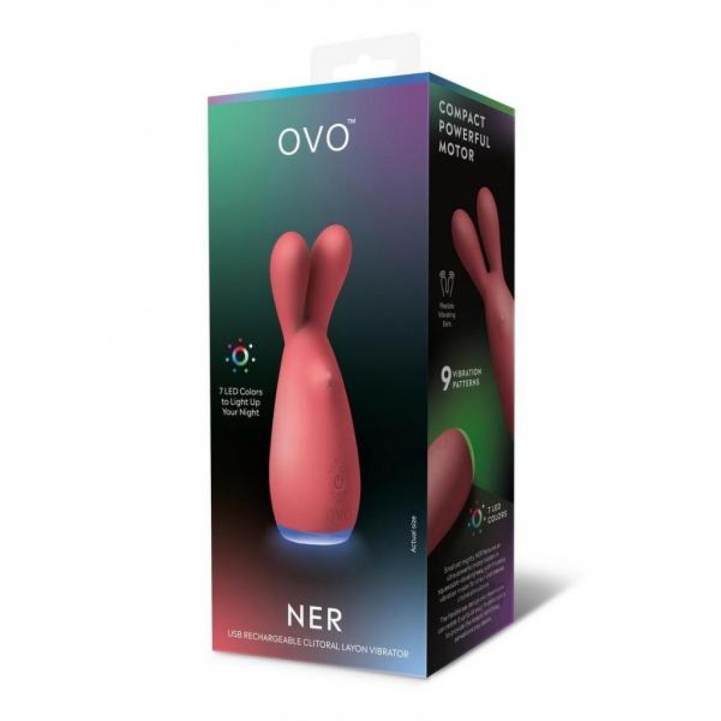 Ovo Ner Clitoral Vibrator Red/orange - Clit Cuddlers