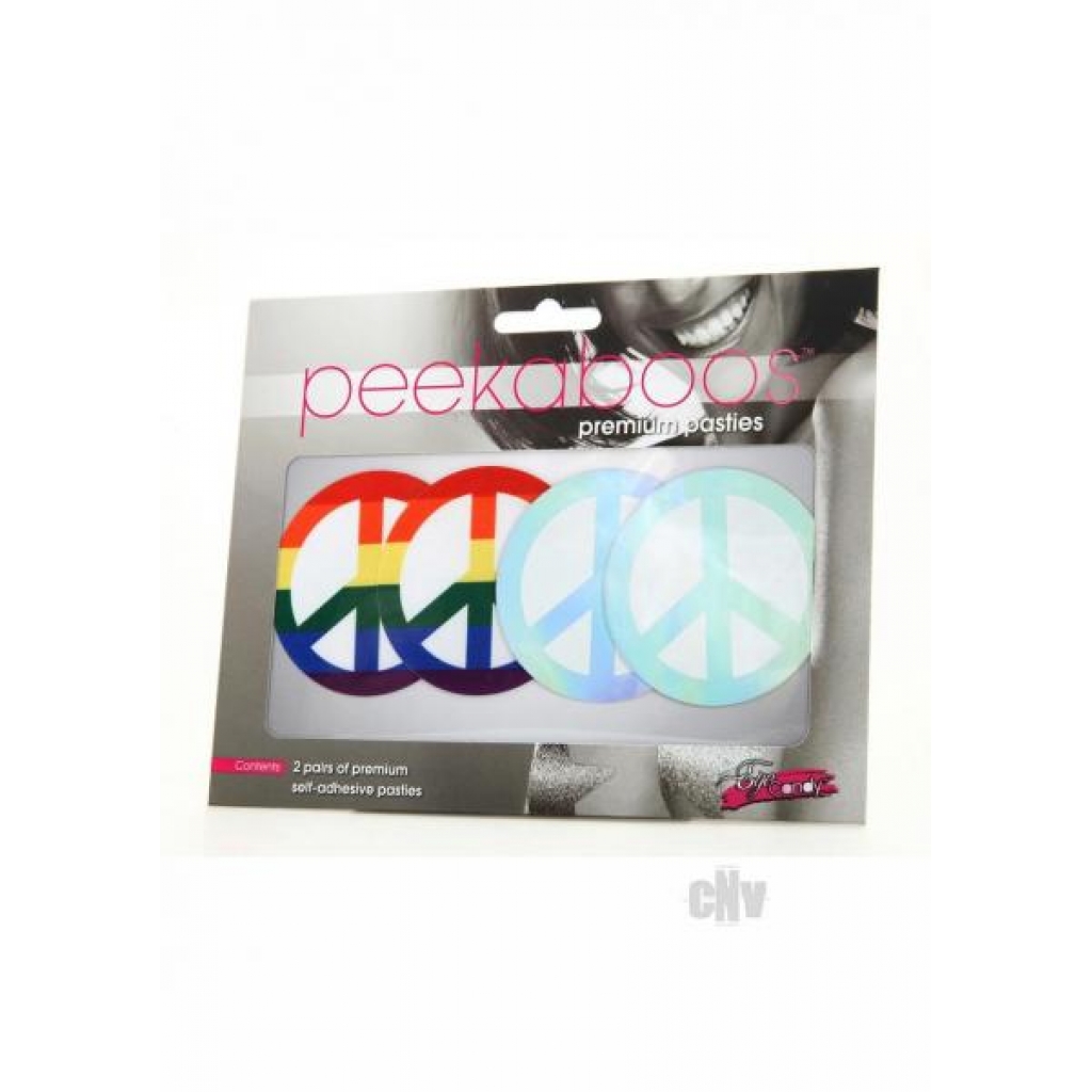 Peekaboo Pride Peace Signs Rainbow - Pasties, Tattoos & Accessories