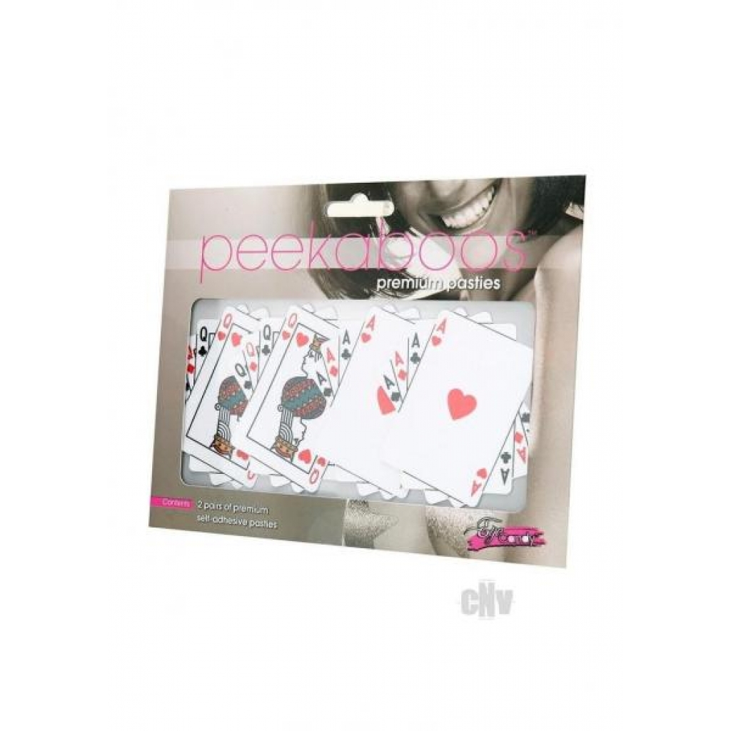 Peekaboo Queens And Aces White - Pasties, Tattoos & Accessories