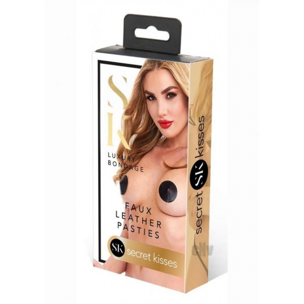 Secret Kisses Faux Leather Pasties - Pasties, Tattoos & Accessories