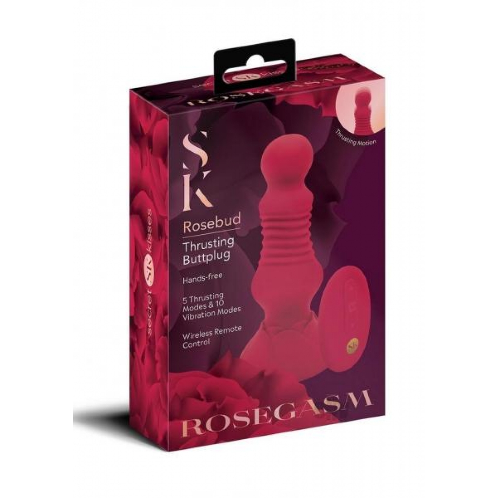 Sk Remote Thrust Rosebud Buttplug - Anal Plugs