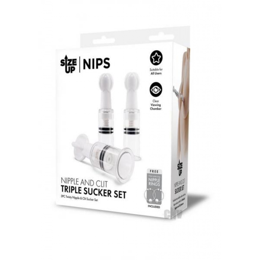 Su Nipple Clit Triple Sucker Set - Clit Suckers & Oral Suction