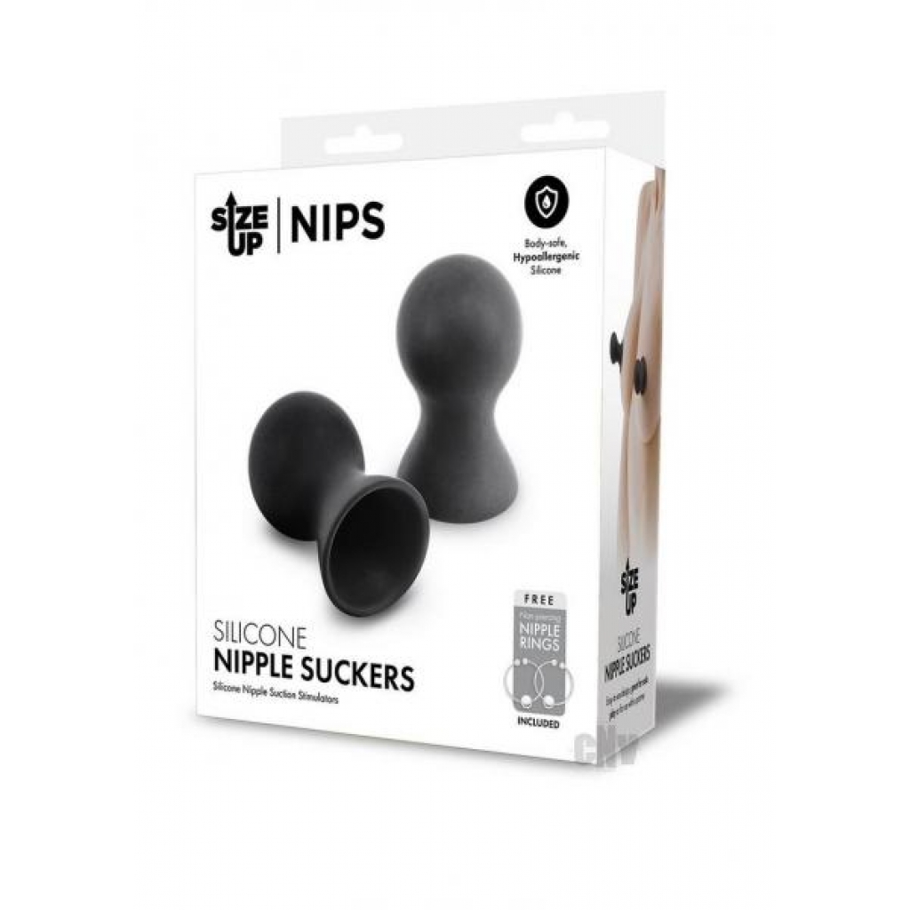 Su Silicone Nipple Suckers Black - Clit Suckers & Oral Suction