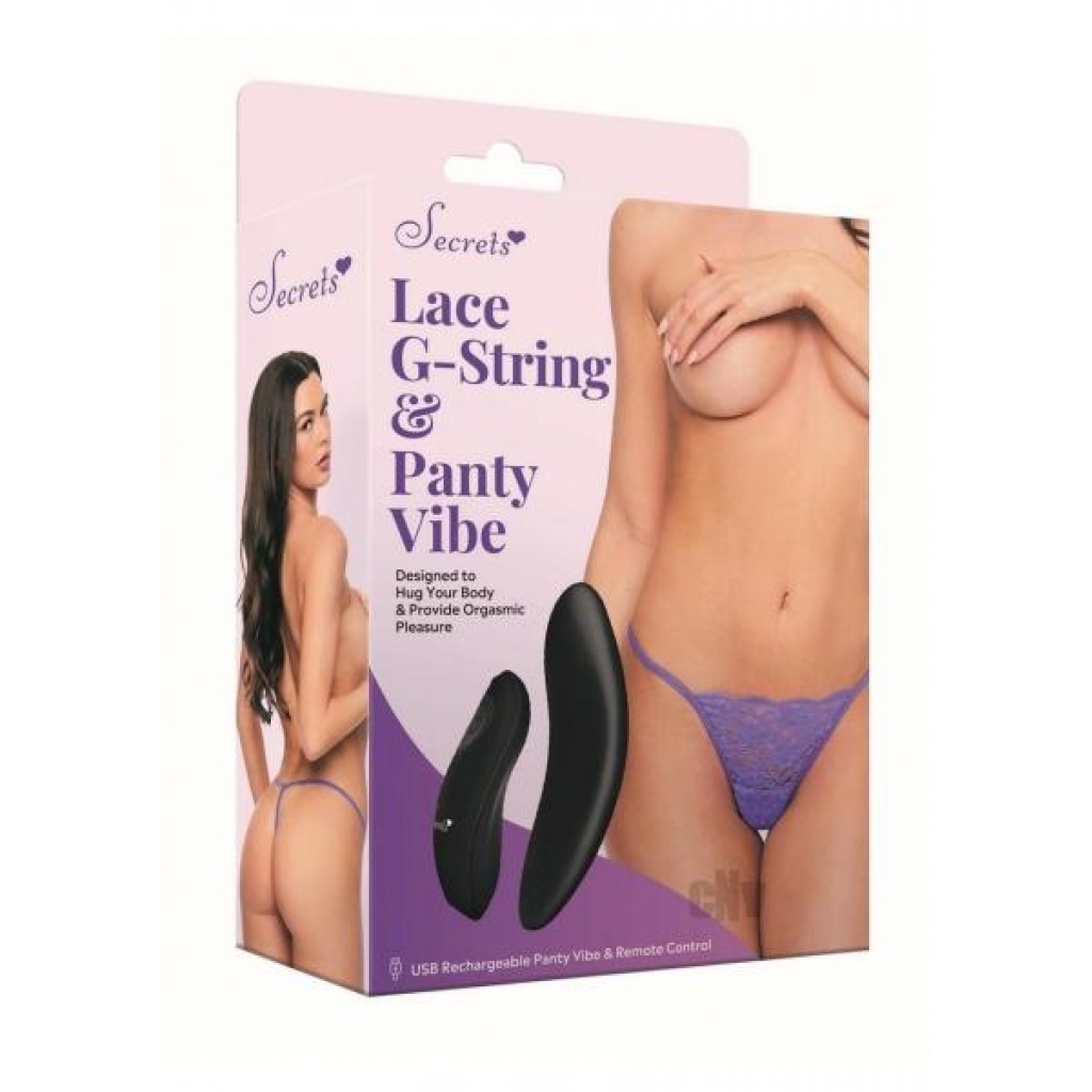 Sk Lace Gstring Panty Vibe Os Purple - Vibrating Panties