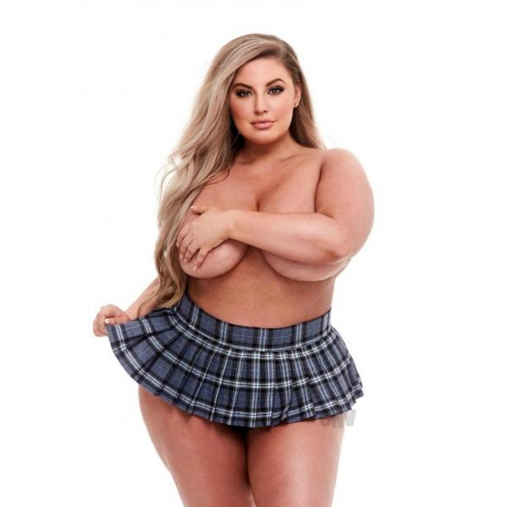 Tp Schoolgirl Skirt Gry Xl - Sexy Costumes