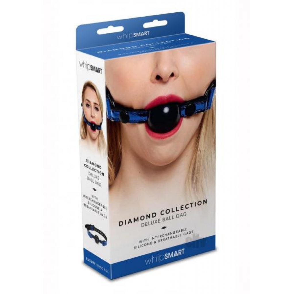 Whipsmart Deluxe Ball Gag Blue - Ball Gags