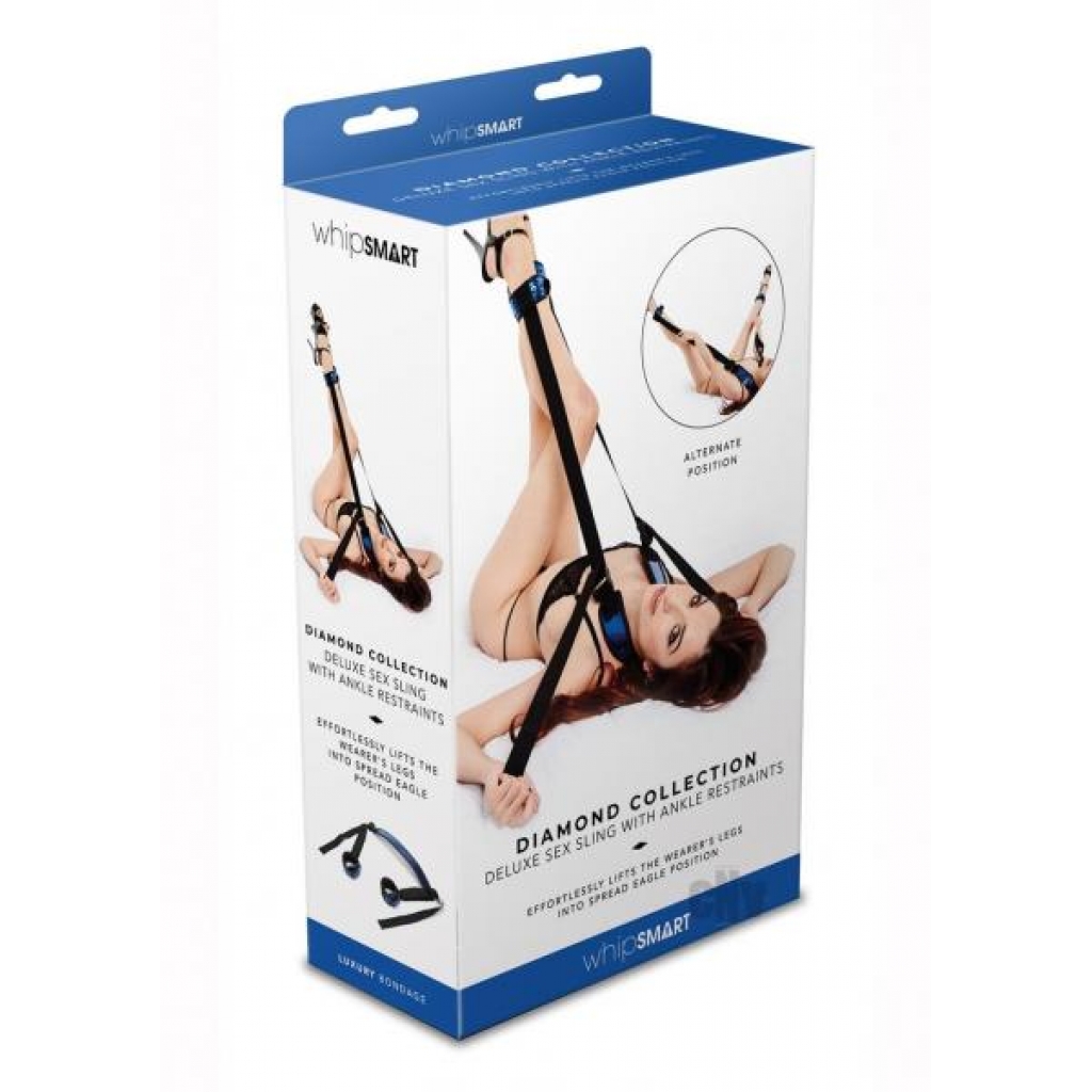 Whipsmart Deluxe Sex Sling Ankle Blue - Sex Swings & Slings