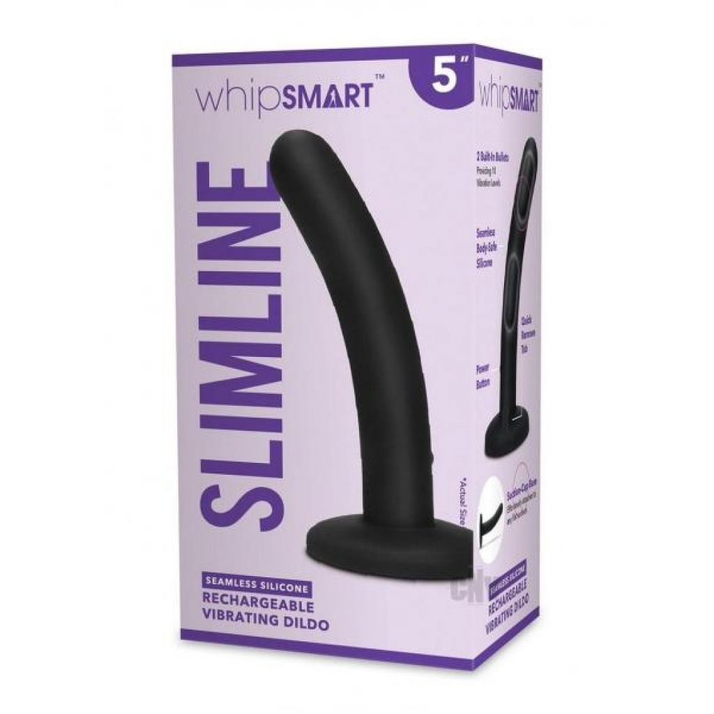 Whipsmart Recharge Slimline Dildo 5 Blk - Traditional