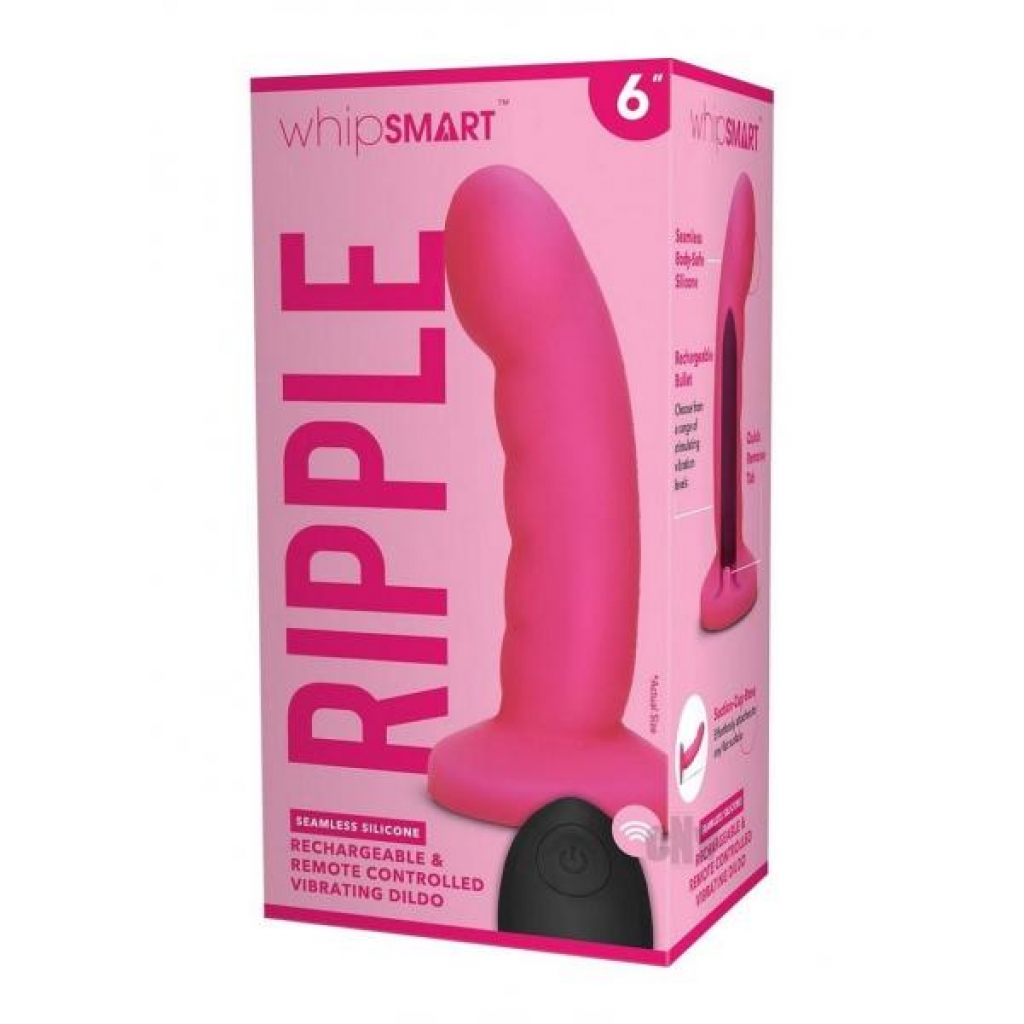 Whipsmart Curved Ripple Dildo 6 Pink - Realistic