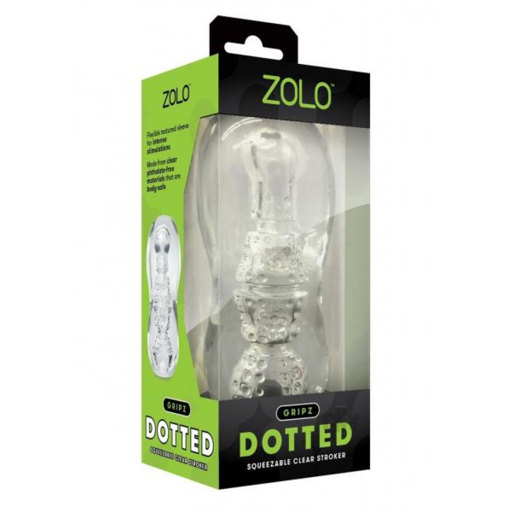 Zolo Gripz Dotted Clear - Masturbation Sleeves