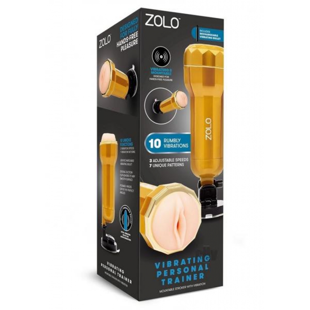 Zolo Vibrating Mountable Stroker - Gold