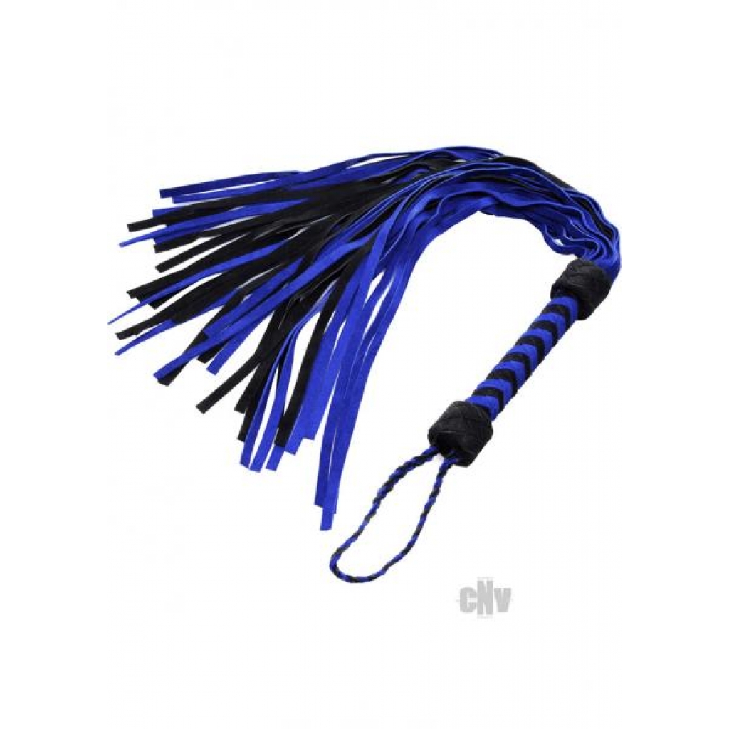 Black And Blue Suede Flogger - Floggers